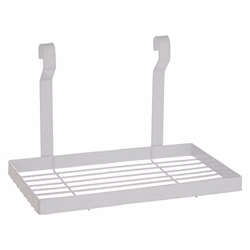 Orsina Sorello White Metal Hanging Storage Rack with Shelf, W/D/H: 18 x 30 x 19 cm
