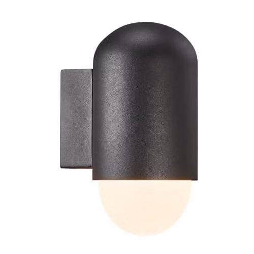 Nordlux Heka Modern Black Metal Outdoor Wall Light for Garden, E27, IP54, Mains Powered – 1