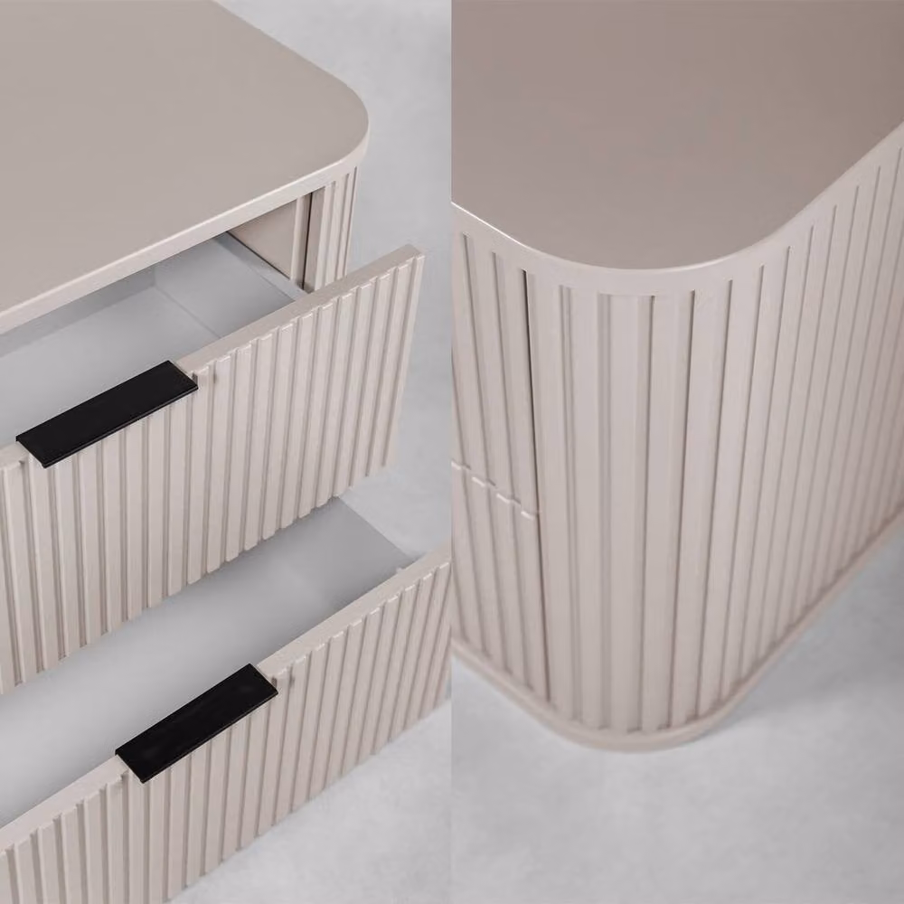 Heze Furniture Glamour Style 2 Drawer Bathroom Vanity Cabinet in Light Grey W/D/H: 80 x 41.5 x 51.7 cm – 3