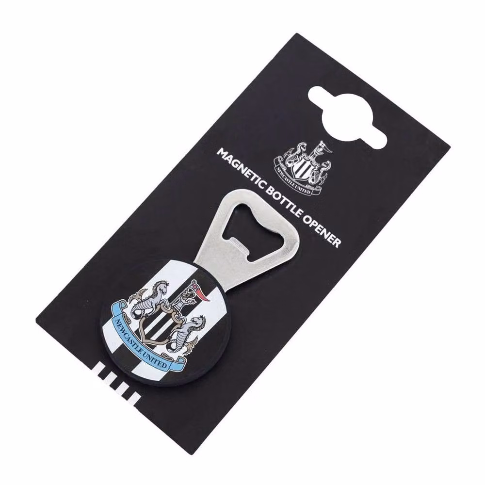 Newcastle United FC Magnetic Round Bottle Opener in White and Black – 3