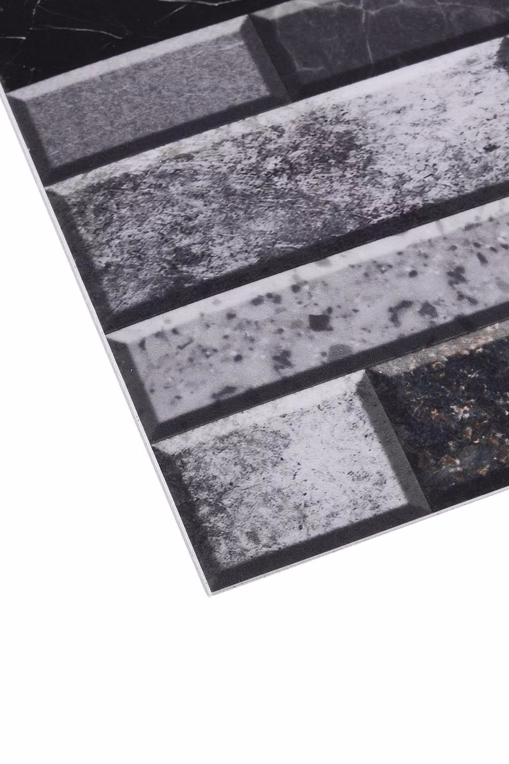 Living and Home 20Pcs Self-Adhesive Marble Effect Wall Tile Stickers in Dark Grey – 5