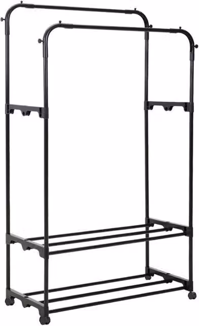 Kelvenix Heavy Duty Metal Clothes Rail in Matt Black, W/D/H: 140 x 80 x 0 cm – 1