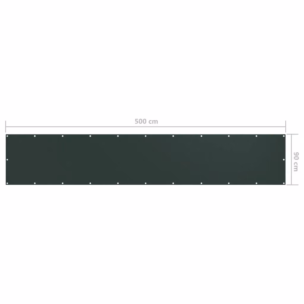 Berkfield Home Opaque Balcony Screen in Dark Green Oxford Fabric, W/H: 90 x 500 cm – 2