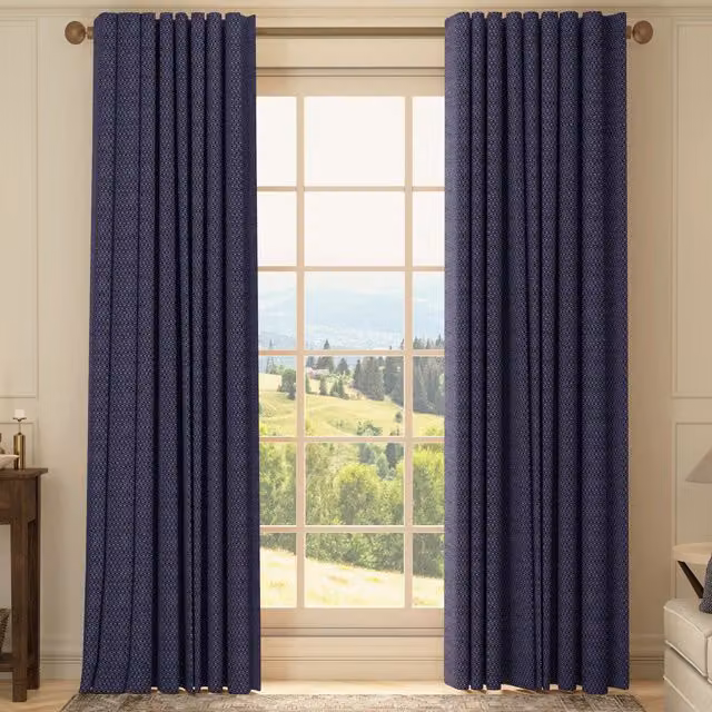 House Llewelyn-Bowen Divina Made To Measure Blackout Chenille Curtains in Midnight Blue