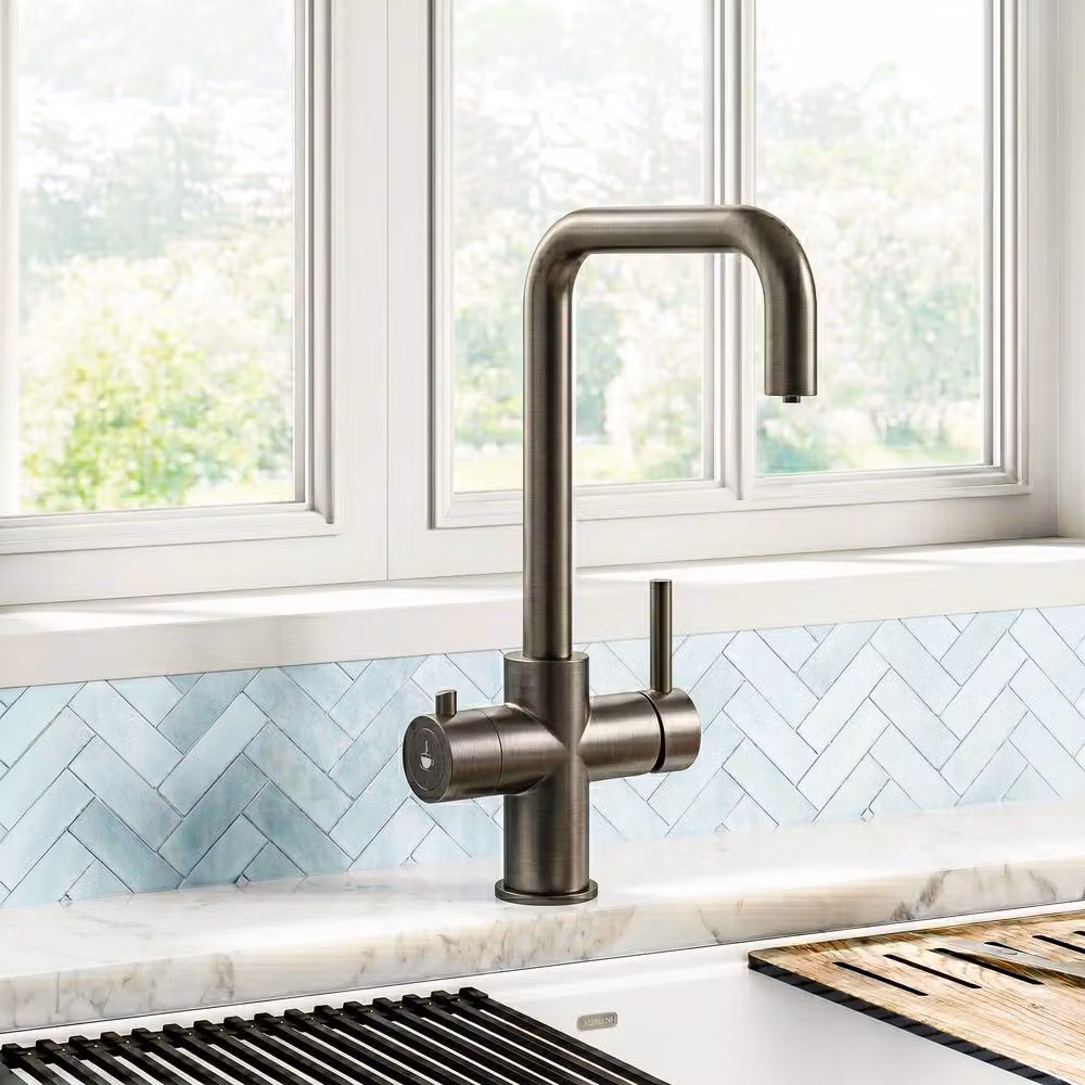 Balterley Fulford 3 in 1 Instant Boiling Water Kitchen Sink Tap, Gunmetal Silver – 2