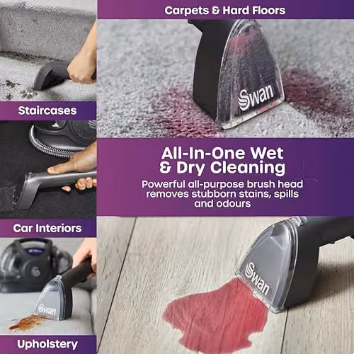 Swan Dirtmaster Spot Cleaner and Cold Water Spot Cleaner in Grey and Purple – 6