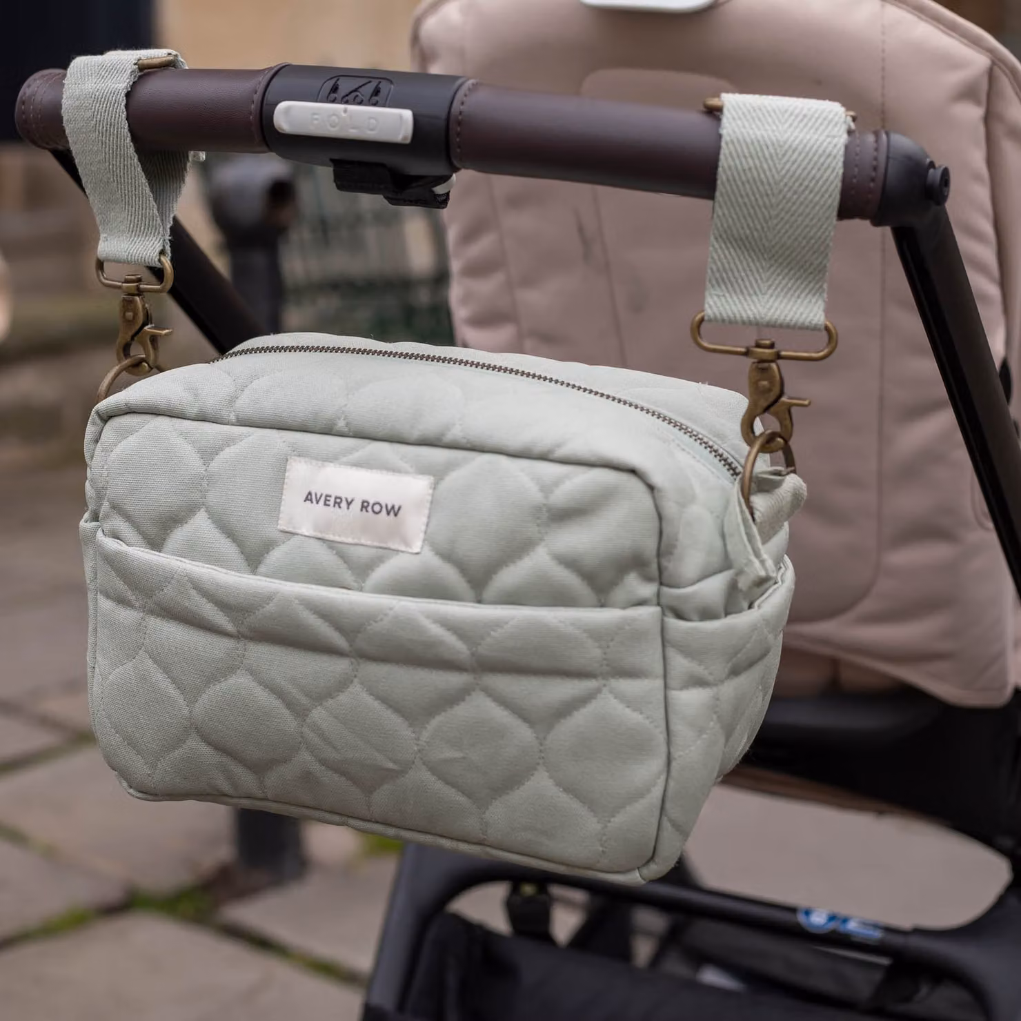 Avery Row Messenger Crossbody Pram Organiser Bag in Green – 3