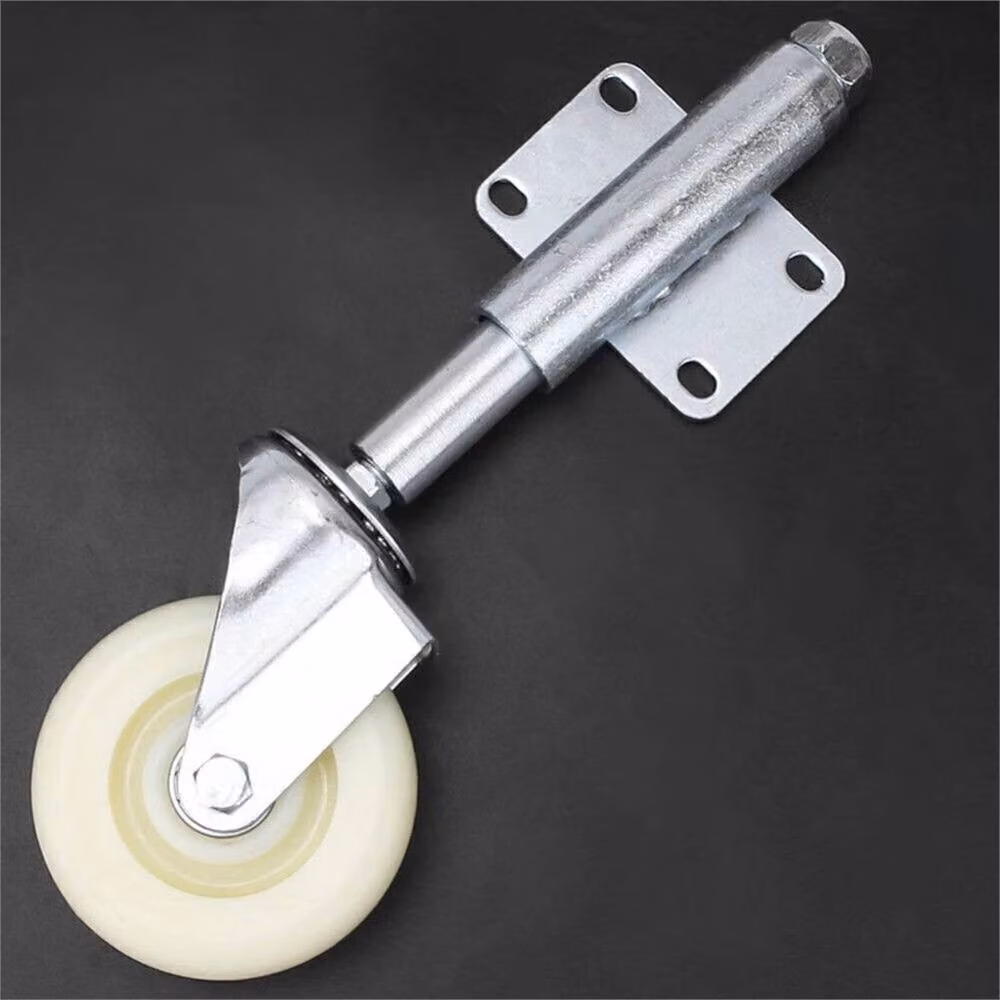 Nordara White Nylon Spring-Loaded Gate Wheel Caster – 2