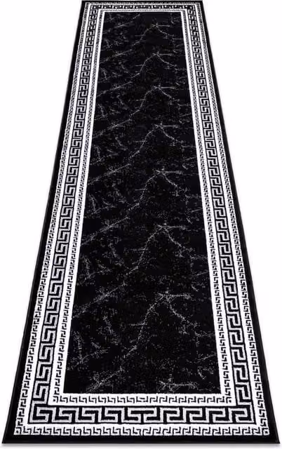 RugsX Gloss Runner in Black, W: 60 cm, L: 300 cm – 1