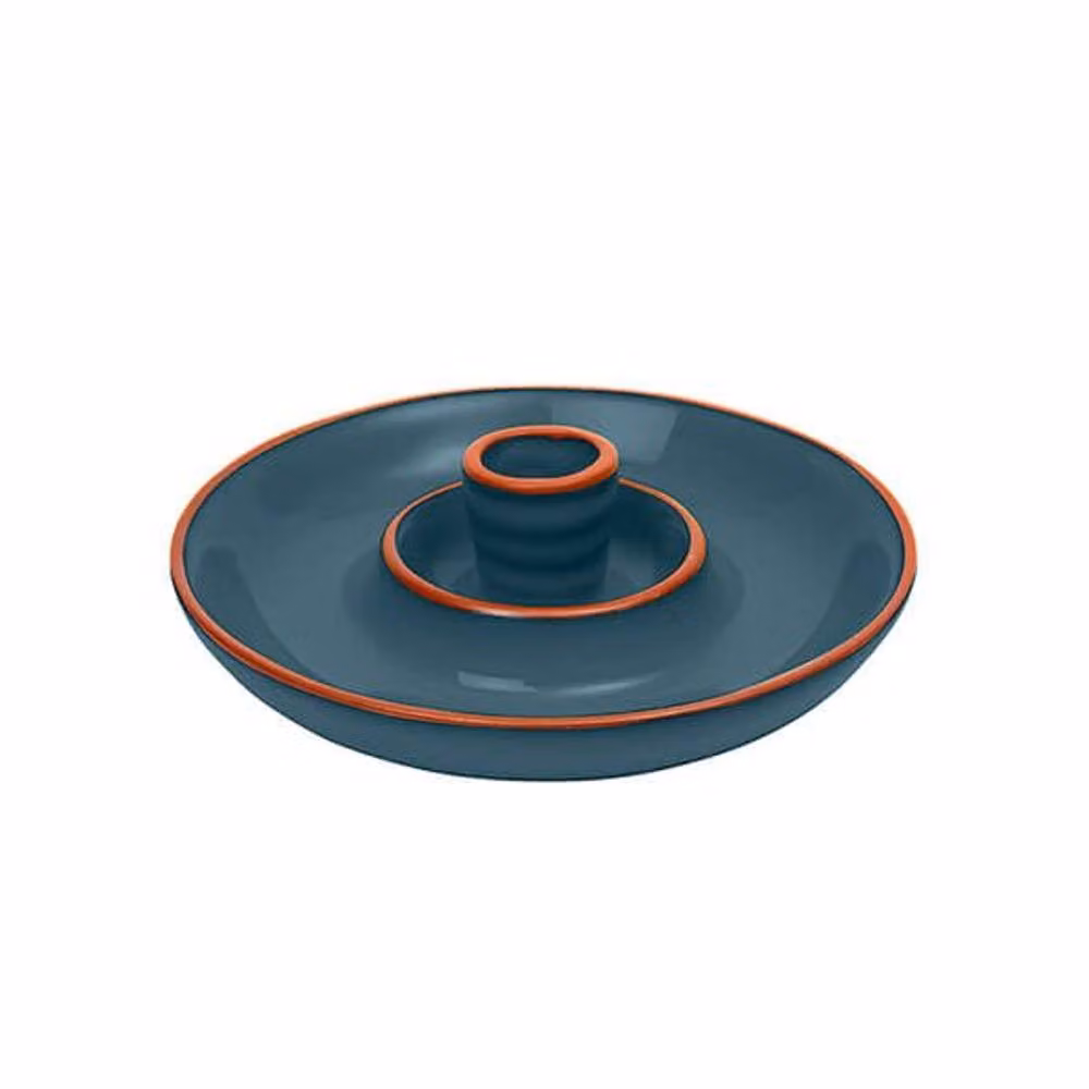Dexam Sintra Glazed Terracotta Olive Dish in Ink Blue – 2