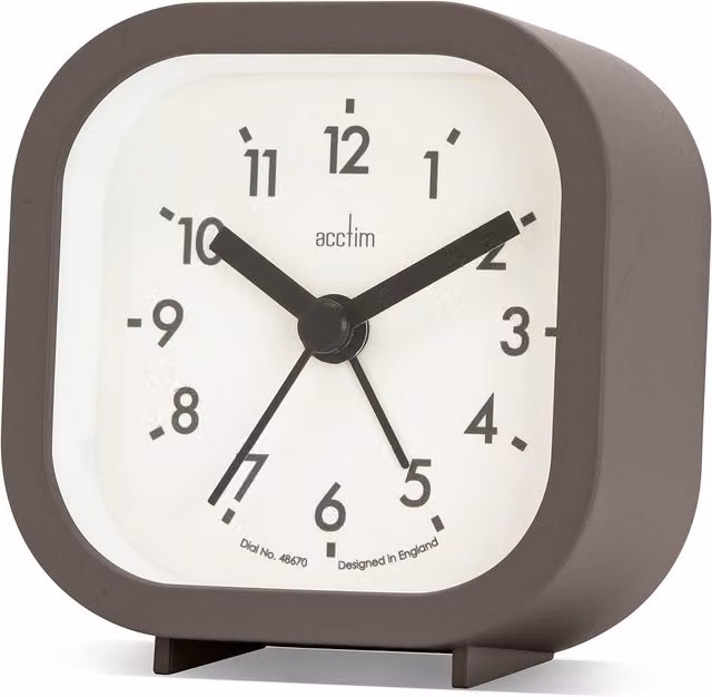 Acctim Robyn Mini Bedside Alarm Clock in Grey
