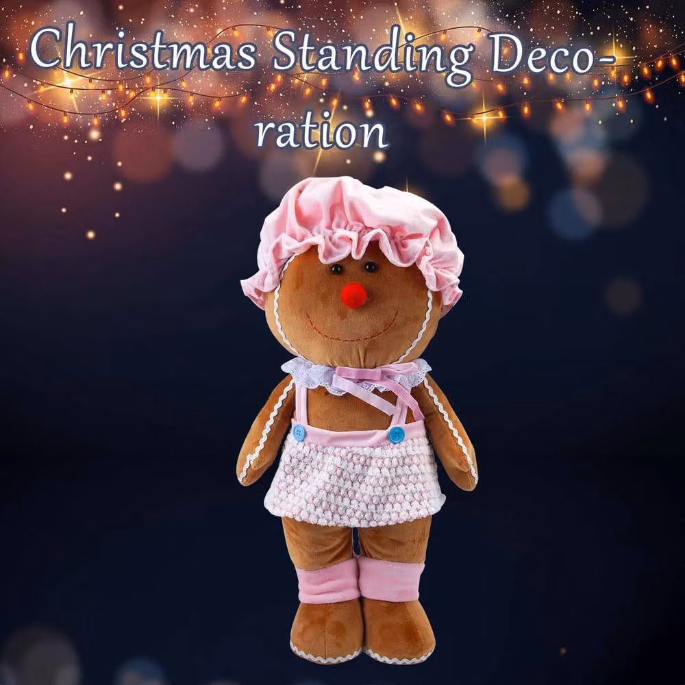 VFM e-Store Christmas Standing Gingerbread Decoration, Pink, H 57 cm x W 32 cm – 3