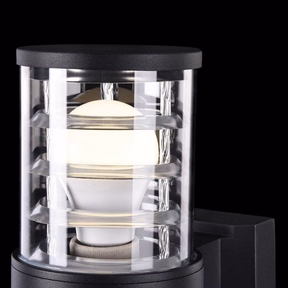 Netlighting Bronx 2-Light Wall Lamp in Black with Transparent Glass, IP54 Rated, E27 – 4