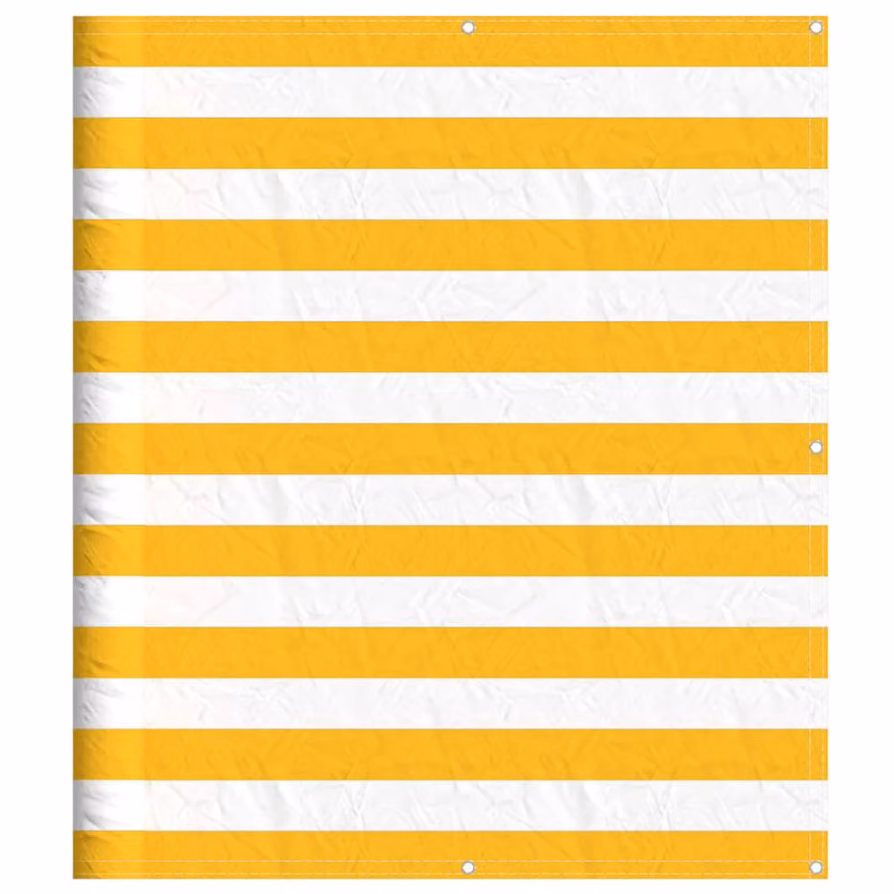 Berkfield Home Versatile Balcony Screen in Yellow and White Stripe, W: 120 cm, H: 700 cm – 2