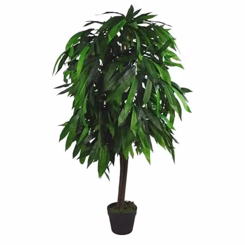 Leaf Design UK Artificial Mango Tree, Green, Height: 120 cm – 1