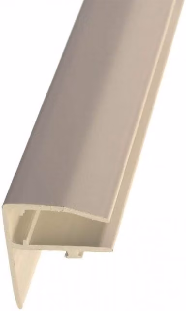 Storm PolyX PVC F Section Rafter Supported Profile, 16mm x 3m, White