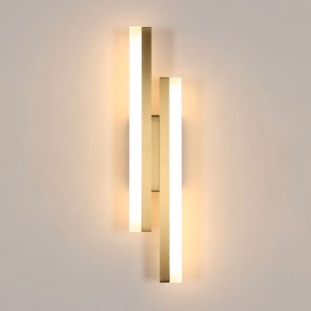COMELY Modern LED Indoor Wall Light in Gold/Brass, 16W, 40 cm