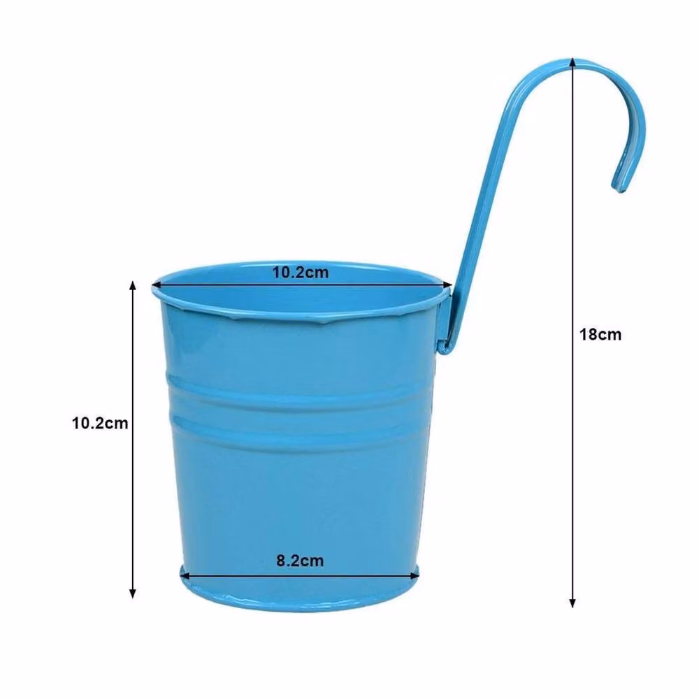 SPETLEK 10-Piece Multicolour Metal Hanging Plant Planter Buckets – 2