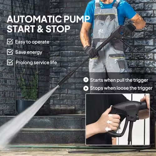 Outsunny 1600W High Pressure Washer, 130 Bar Pressure, 390 L/h Flow, Green – 5