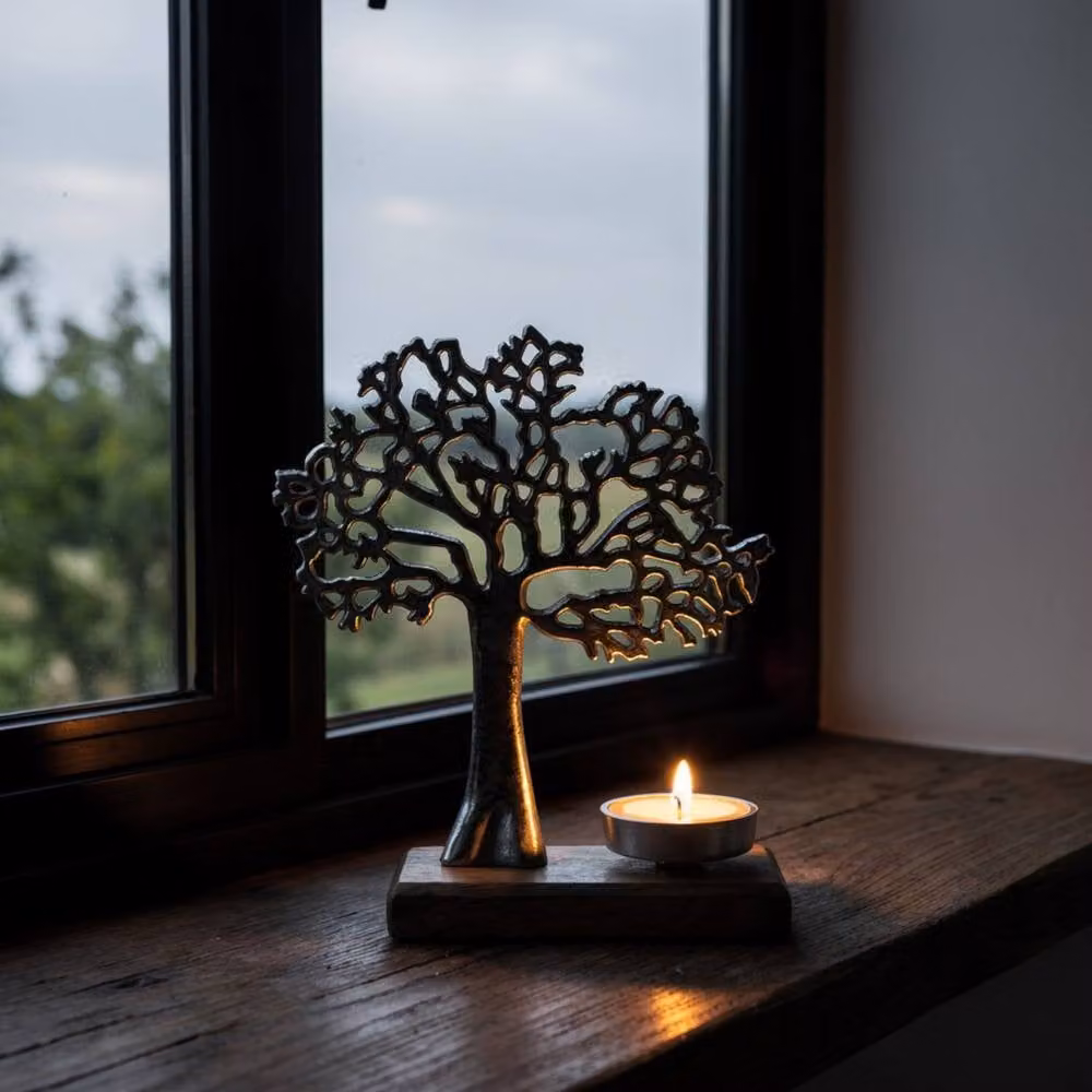 Garden Greatness Tree Of Life Multicolour Tealight Candle Holder – 2