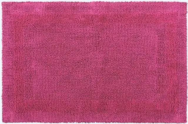 Homescapes Luxury Extra Large Reversible Cotton Bath Mat, Pink, W/D/H: 70 x 120 cm – 1
