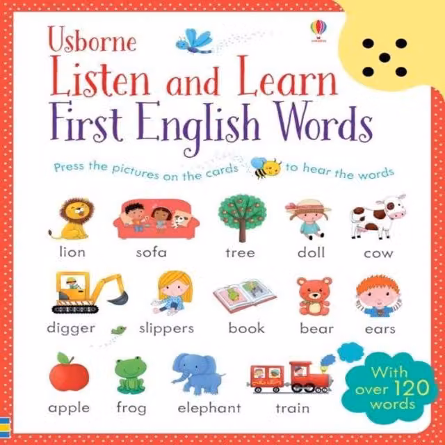 Sam Taplin Listen & Learn First English Words Multicolour Hardback Book