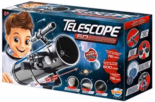 Buki TS008B Astronomy Telescope with 50 Activities in Black