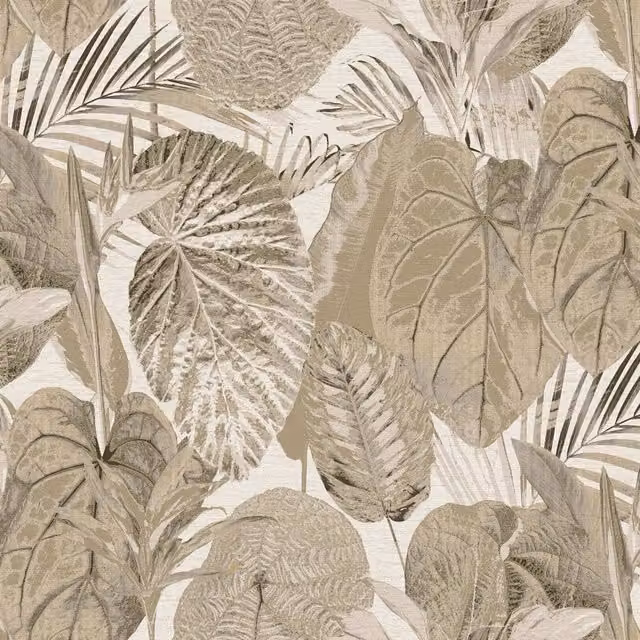 I Love Wallpaper Exotic Oasis Plain Wallpaper in Beige and Yellow