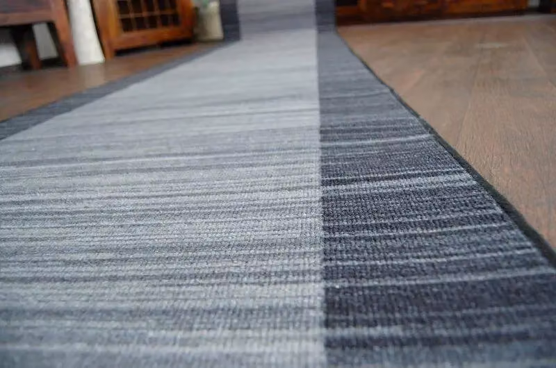 RugsX Modern Striped Anti-Slip Runner in Grey, W/D/H: 110 x 230 cm – 3