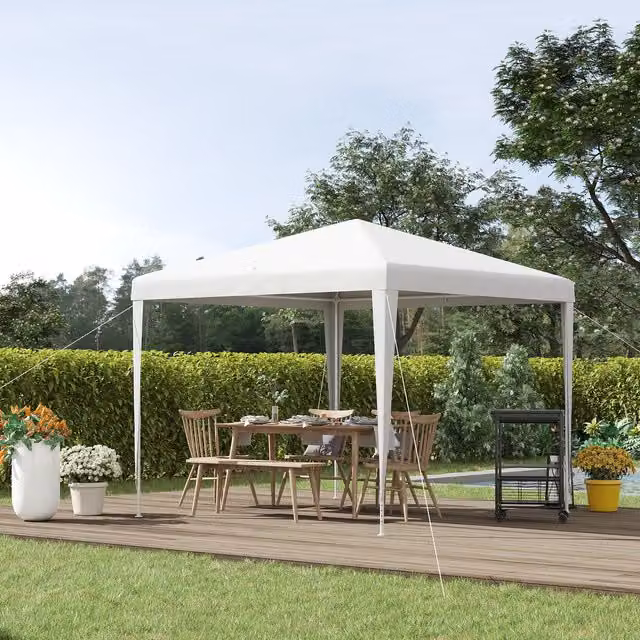 Outsunny White Garden Gazebo Marquee Party Tent Canopy