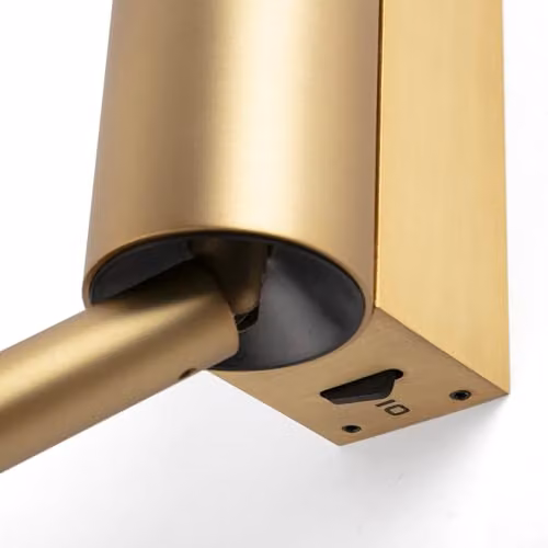 Netlighting Dante Adjustable LED Reading Wall Light in Gold/Brass with Warm White 2700K Light – 2