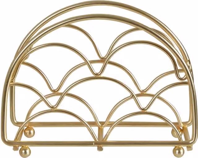 PHW by prime furnishing Vertex Deco Matte Gold Metal Napkin Holder