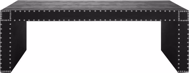 Orsina Modern Rectangular Coffee Table in Black and Silver, W/D/H: 122 x 70 x 40 cm – 1