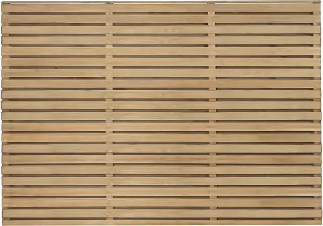 Forest Impregnated Brown Wood Double Slatted Fence Board, Height: 120 cm