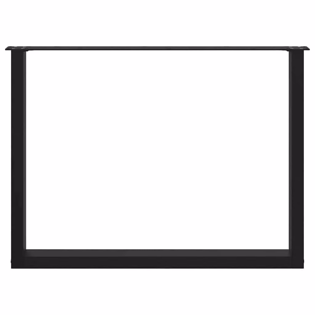 Berkfield Home U-Shaped Steel Coffee Table Legs, 2 Pieces, Black, W: 100 cm, H: 72.5 cm – 3