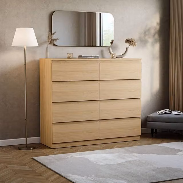 HD Designs Denver 8 Drawer Chest of Drawers in Brown