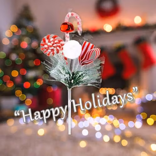 VFM e-Store Red Candy Ribbon Bell Pick Christmas Decoration Ornament, 26cm – 3
