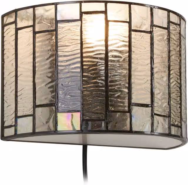 Orsina Art Deco Multicolour Wall Light with Glass and Metal Cylinder