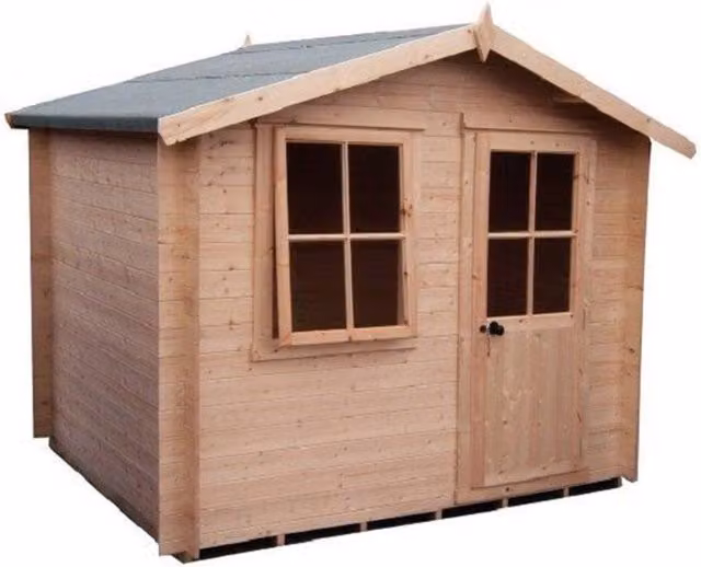 Shires Avesbury Log Cabin Garden Room and Home Office in Natural Wood