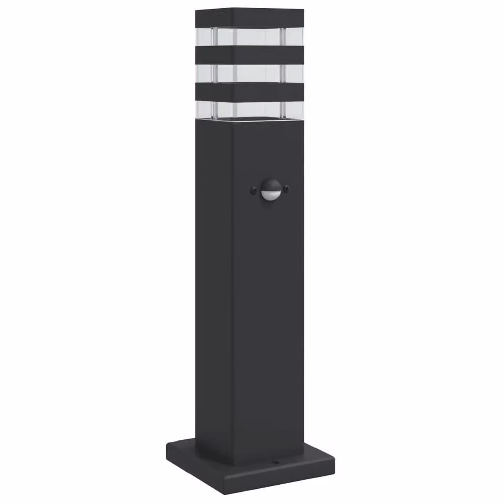 Berkfield Home Black Aluminium Outdoor Floor Lamp with Motion Sensor, Height: 50 cm – 2