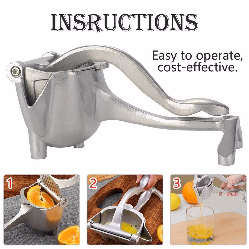 Nordara Silver Cast Aluminium Manual Fruit Juicer and Citrus Press – 3
