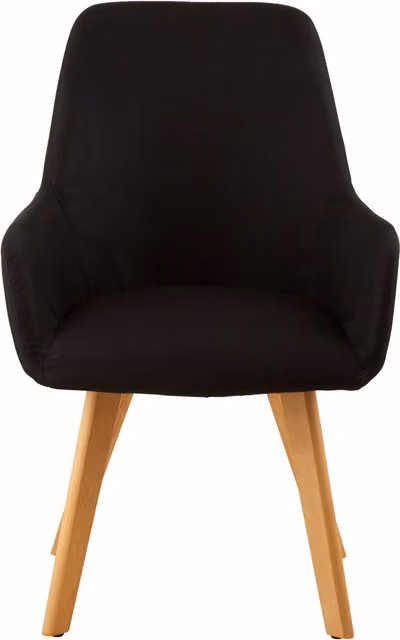 Orsina Stockholm Scandinavian Leisure Chair in Black Lacquered Beech Wood – 1