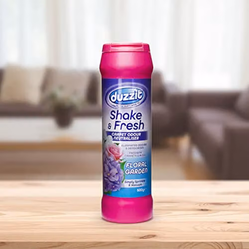 Duzzit Shake & Fresh Carpet Freshener Powder, Floral Garden, 500g – 4