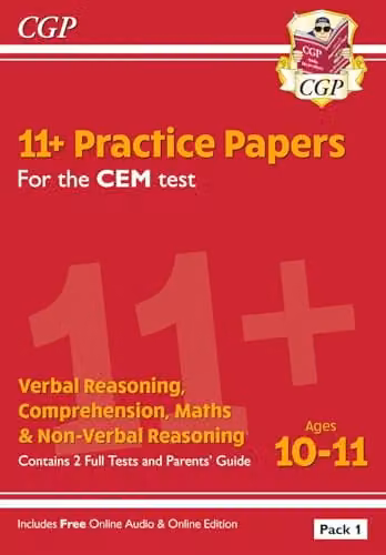 CGP 11+ CEM Practice Papers Pack 1 for Ages 10-11 with Parents' Guide and Online Edition for 2026 Tests – 1
