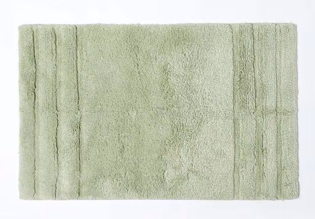 Homescapes Spa Supreme Luxury Cotton Bath Mat in Green, W/D: 50 x 80 cm