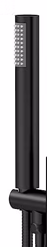 nuie CLX421 Aztec Floor Standing Bath Shower Mixer Tap with Kit, Matt Black, H: 120 cm – 4