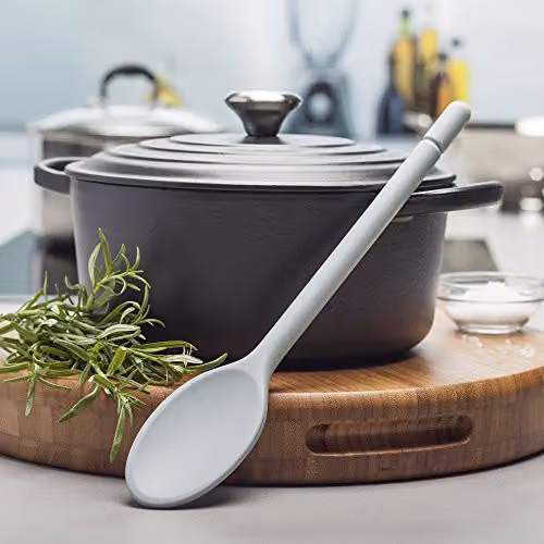 Zeal Silicone and Stainless Steel Non-Stick Cooking Spoon in Blue, 30 cm – 3