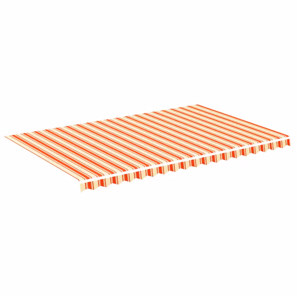 Berkfield Home Replacement Awning Fabric in Yellow and Orange, Polyester, W 5 m x D 3 m – 2