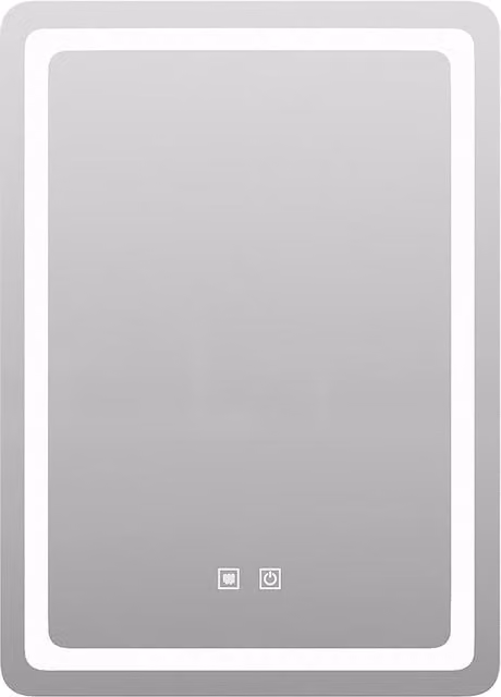 Livingandhome Silver Rectangular Anti-fog Bathroom Mirror with Dimmable Cool White LED Light