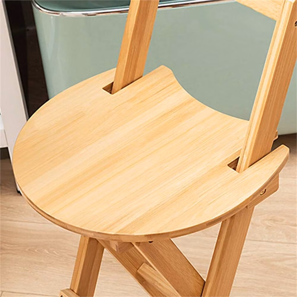 PAWNORA Bamboo Bar Stools in Natural Brown for Kitchen and Breakfast Bars – 3